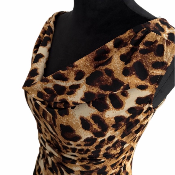 XOXO- Leopard Print Cowl Neck Blouse (sz s) NWOT - Picture 3 of 10